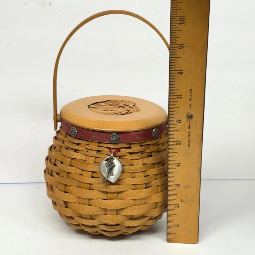 Vintage Longaberger Basket Lid Tournament of Roses Pasadena Floral Liner 2004
